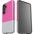 Pink and Grey Stripes Galaxy S25 Impact Case